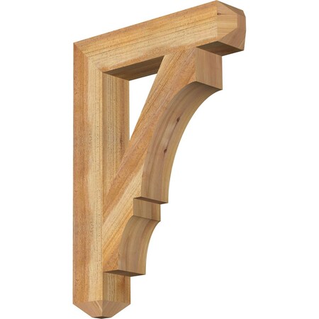 Ekena Millwork Balboa Craftsman Rough Sawn Bracket, Western Red Cedar, 4"W x 20"D x 28"H BKT04X20X28BOA04RWR
